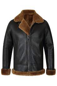 The Buckley Toffee Shearling Shearling Leather Jacket Luxury Comb
