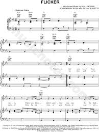 I don't own anything, all rights go to niall horan! Niall Horan Flicker Sheet Music In Eb Major Download Print Sku Mn0179931