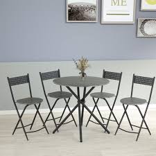 Mecor 5 Pcs Dining Table Set W 4 Folding Chairs See This Great Product It Is An Affiliate Link To Ama Dining Table Dining Table Setting Round Coffee Table