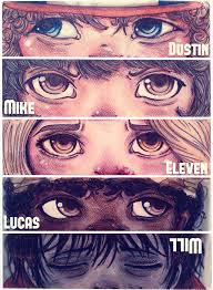 Stranger Things Art Dustin Mike Eleven Lucas And Will Stranger Things Personagens Personagens De Stranger Things Posteres De Filmes