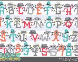 The robots channel contains articles related to the workings of robots and robot components. Robot Alphabet Etsy