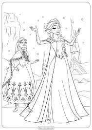 A large ice chandelier falls. Anna And Elsa Coloring Pages Free Games From Frozen Sheet Printables Unicorn For Labiatalk