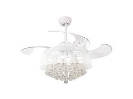 Check spelling or type a new query. Modern White Foldable 4 Blades 42 Inch Crystal Led Ceiling Fan Fandelier With Remote And Light Kit Newegg Com