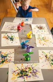 Painting With Yarn Process Art Activity For Toddlers Art Activities For Toddlers Toddler Art Preschool Art