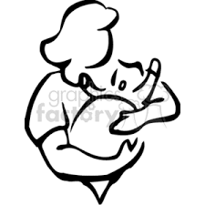Black And White Woman Clipart Black And White Woman Coddling A Baby Black And White Royalty Free Clipart White Women