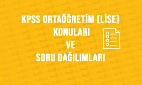 Kamu personeli seçme sınavı kpss ortaöğretim (lise) sınavı nedir? 2021 Kpss Ortaogretim Lise Konulari Ve Soru Dagilimi