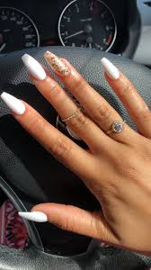 Check out our white gold acrylic selection for the very best in unique or custom, handmade pieces from our shops. White Acrylic Nails With Gold Glitter Perfect For Newyearseve Holidays Christmasnai White Acrylic Nails Gold Acrylic Nails White Acrylic Nails With Glitter