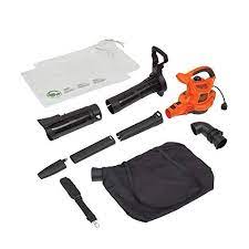 Black Decker 3 In 1 Electric Leaf Blower Mulcher With Leaf Vacuum Kit 12 Amp Bv6000 Bags Of Mulch Electric Leaf Blowers Leaf Blowers