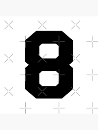 Number 8, Black eight, Sports number 8 Photographic Print