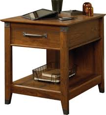 Double sided for faster and easier access. Sauder Carson Forge End Table With Charging Station Homemakers Furniture