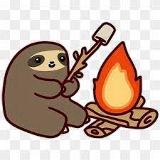 Camp fire clip art misc pinterest pictures. Sloth Fire Animal Marshmallow Camping Tumblr Sloth Roasting Marshmallows Clipart 1813200 Pikpng