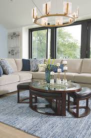 Marion Coffee Table With Nesting Stools In 2020 Brown Living Room Decor Brown Living Room Farm House Living Room