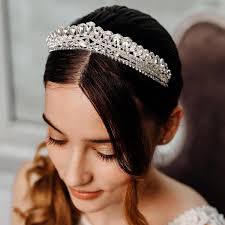 Bridal Crown With Veil Jorsnovs Small Cubic Zirconia Crowns For Women Small  Tiara For Wedding Bride Gold