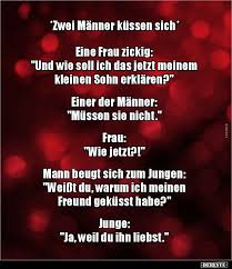 Zwei Manner Kussen Sich Eine Frau Zickig Und Wie Lustige Bilder Spruche Witze Echt Lustig Lustig Aufmunternde Spruche Deutsche Witze