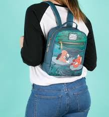 Loungefly Disney Fox And The Hound Water Fight Mini Backpack Cartoon T Shirts Cartoon Outfits Loungefly Disney