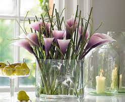 Purple Calla Lily Arrangement Bloom Flower Arrangements Fake Flower Arrangements Artificial Flower Arrangements