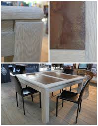 Creation Table Avec Plateaux Decor Rouille 130x130 Finition Huilee Decoration Interieure Mobilier De Salon Decoration