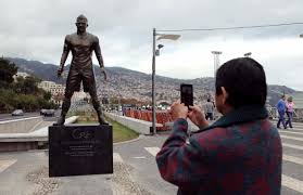 They were clearly sent a blurry fax of dolph lundgren to work off of. Cristiano Ronaldo Unveils Statue Of Himself In Portugal Cbs News