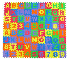 Alphabet Letters And Numbers Foam Puzzle Square Floor Mat 6x6 Inch 72 Piece Libertyimports Lettering Alphabet Letters And Numbers Playmat