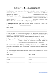 Advance salary application form format. Employee Loan Agreement Template Download Printable Pdf Templateroller