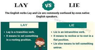 Lay Vs Lie How To Use Lie Vs Lay Correctly Confused Words In 2020 Confusing Words Commonly Confused Words Words
