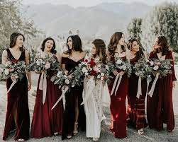Burgundy Bridesmaid Dresses For Fall And Winter Wedding Wedding Weddings Bri Christmas Bridesmaid Dresses Winter Bridesmaid Dresses Fall Bridesmaid Dresses