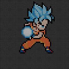 Goku Blue Plantillas Hama Beads Dibujos En Cuadricula Dibujos Pixelados