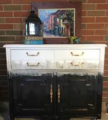 Black And White Furniture Black And White Ombre Dresser Black And White Dresser Black Lamps Custom Painted Furniture
