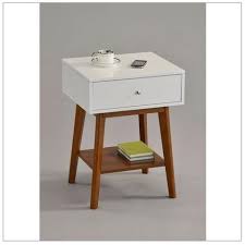 Endtable Nightstand Mid Century Modern Style Nightstand End Table In White Oak Wood Finish 157 99 Bedroom Night Stands End Tables White Oak Wood