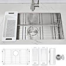 Maybe you would like to learn more about one of these? Zuhne Modena Undermount Kitchen Sink Set 16 Gauge Stainless Steel 30 Inch Single Bowl Amazon Com