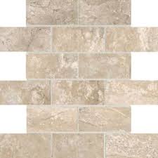 Subway tile and small mosaic tile also make great bathroom tile. American Olean Laurel Heights Elevated Beige Ceramic Mosaic Tile Lh96 2661
