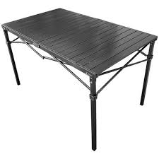 Goteam Portable Heavy Duty Aluminum Roll Top Table Camping Tailgating Beach Instant Table With Carry Bag Tailgating Tubular Steel Carry On Bag