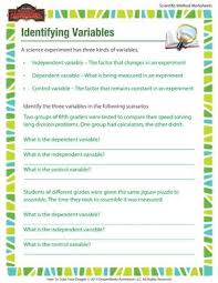 Identifying Variables Free Worksheet For The Scientific Method Science Worksheets Scientific Method Worksheet Fun Science Worksheets