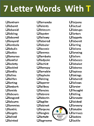 31.12.2020 · i decided to make a list of positive words with each letter of the alphabet so you can start incorporating them on purpose into your everyday talk. 7 Letter Words With T Vocabularypoint Com