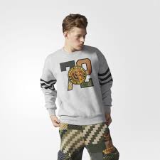 Adidas Originals Mad Plaid Crew Sweatshirt In Grey Ay9292 Sweatshirts Crew Sweatshirts Adidas Sweatshirt