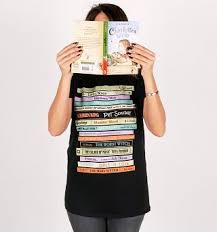 Womens Retro Book Collection Black Rolled Sleeve Boyfriend T Shirt