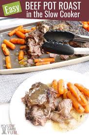 It's made by first searing the meat, then cooking it low and slow in a covered dish…or. Keto Pot Roast Slow Cooker Recipe Low Carb Yum