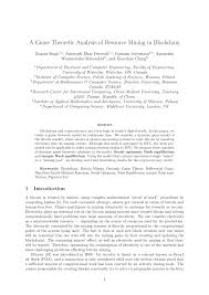 › bitcoin mining profit calculator. Pdf A Game Theoretic Analysis Of Resource Mining In Blockchain