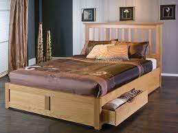 Oak Storage Bed Frame Ashley Bedroom Furniture Sets Wooden King Size Bed King Size Bedroom Sets