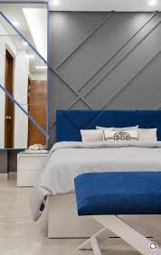 A Modern Budget Home With Striking Interiors Bedroom Bed Design Modern Bedroom Interior Bed Headboard Design
