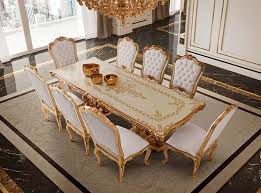 For a dining room, the focal point is usually the chandelier or the dining set. Classic Wood Dining Room Handmade Luxury Furniture