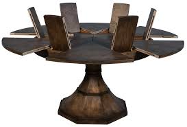 As a dining table can be an expensive a secondhand wood table with a farmhouse or industrial heritage has already passed the test of time. 70 Round To Round Extending Table With Self Storing Leaves