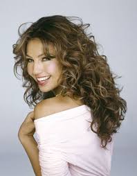 Thalia Mexican Actress Singer Artist Curly Hair Styles Beauty Hair