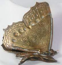 Original Antique C1872 W Avery Son Redditch Enamel Butterfly Needle Case Needle Case Sewing Accessories Needle Cases