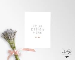 5x7 Stationery Mockup Horizontal White Card Styled Invitation Card Product Photography Stock Photography Blank Invitation Card Stationery Mockup Invitation Cards Invitation Template