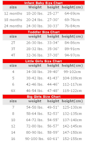 toddler size chart designer dresses girls size chart