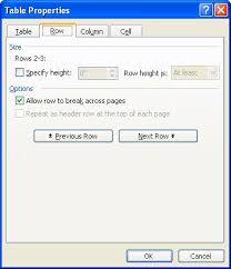 In my table set the width of the first cell in a column to be 100px. Adjusting Table Row Height Microsoft Word
