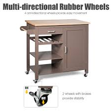 Order optimally designed wine storage online today. Costway Kitchen Island Trolley Cart Wood Top Storage Cabinet W Wine Rack Shelf Brown Walmart Com Walmart Com