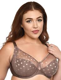 FIT FULLY YOURS Carmen Blue Coral Polka Dot Underwire Bra (#B2498)
