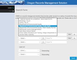 A list of available records will be displayed. State Of Oregon Residential Digitization Of Onsite Septic System Records